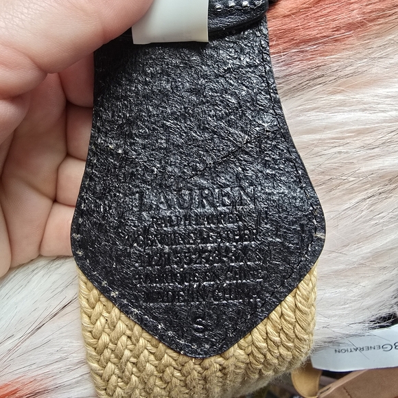 Ralph Lauren, New Woven Brown Leather Buckle Wide Statement Belt Size Small - Picture 10 of 11